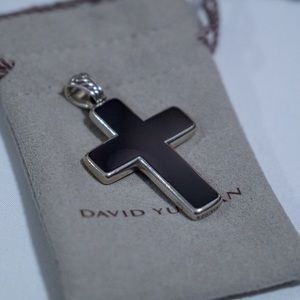 David Yurman Black Onyx Chevron Cross